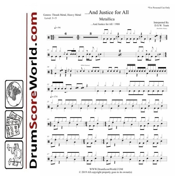 Metallica - Drum Sheet & Play-Along - Bundle Pack (One)